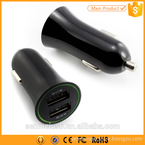 private label oem 2.1a output car charger dual usb